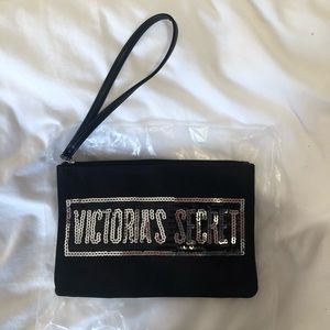 NWT Victoria’s Secret Black Sequined Clutch